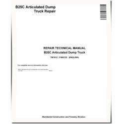 BELL B25C Articulated Dump Trucks Repair Manual (TM1812)