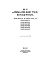 BELL Mk IV B18D, B20D, B25D and B30D Articulated Dump Trucks Service Manual (872166)