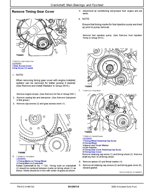 BELL B25C Articulated Dump Trucks Repair Manual (TM1812) BELL B25C Articulated Dump Trucks Repair Manual (TM1812)