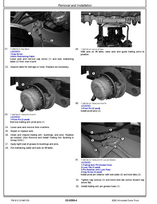 BELL B25C Articulated Dump Trucks Repair Manual (TM1812) BELL B25C Articulated Dump Trucks Repair Manual (TM1812)