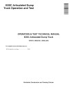 BELL B30C Articulated Dump Trucks Operation and Test Manual (TM1813)