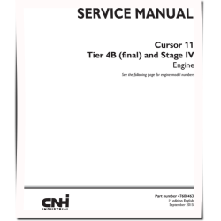 Cursor 11 F3GFE613A*B001 and F3GFE613B*B001 Tier 4B Final/Stage IV Diesel Engines Service Manual (47608463)