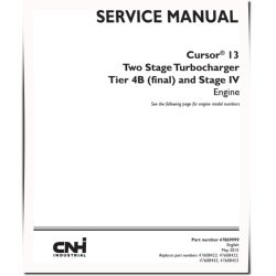 F3DFE613F*B001/B002, F3DFE613G*B001/B002, F3DFE613J*B001/B002 Tier 4B final/Stage IV Diesel Engines Service Manual (47869999)