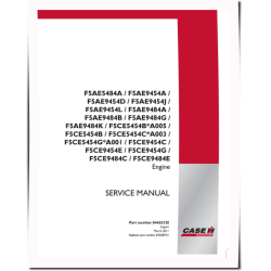 F5AE5484A, F5AE9454A/D/J/L, F5AE9484A/B/G/K, F5CE5454B/C/G, F5CE9454C/E/G, F5CE9484C/E Diesel Engines Service Manual (84465320)