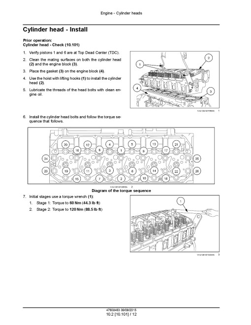 CNH Cursor 11 F3GFE613A*B001 and F3GFE613B*B001 Tier 4B Final/Stage IV Diesel Engines Service Manual (47608463)