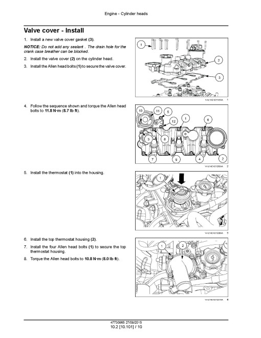 CNH VM Motori R 753 IE4 Tier 4B (final) / Stage IV Diesel Engines Service Manual (47730965)