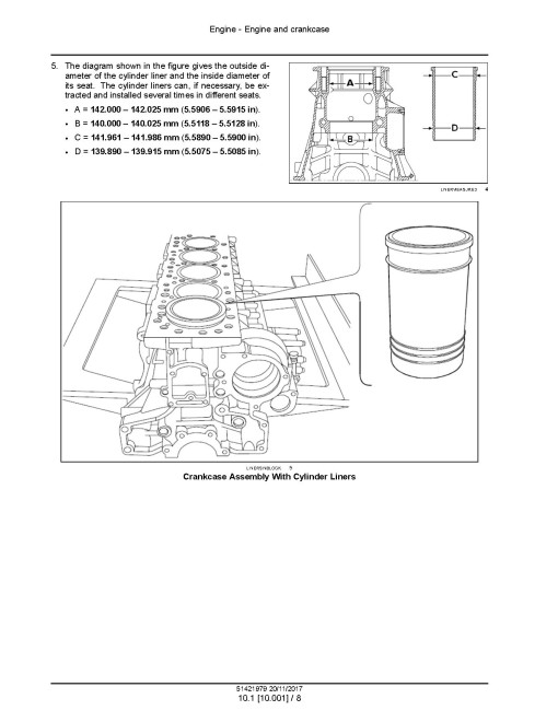 CNH Cursor 10 F3AFE613A*A Tier 4A (interim) / Stage IIIB Diesel Engines Service Manual (51421979)