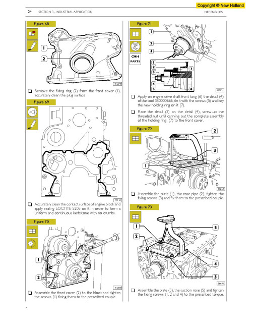 CNH F4CE9484, F4DE9484, F4GE9484 and F4HE9484 Tier 3 Diesel Engines Repair Manual (87659057A)