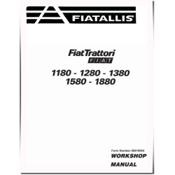 1180, 1180DT, 1280, 1280DT, 1380, 1380DT, 1580, 1580DT, 1880 and 1880DT Tractors Workshop Manual (06910064)