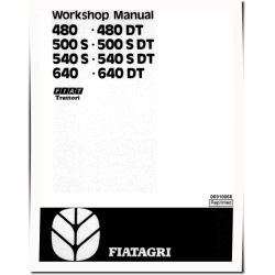 480, 480DT, 500S, 500SDT, 540S, 540SDT, 640 and 640DT Tractors Workshop Manual (06910066)