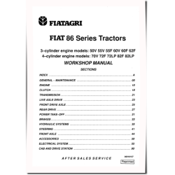 50-86V, 55-86F, 55-86V, 60-86F, 60-86V and 62-86F Tractors Workshop Manual (06910107)