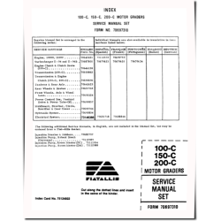 100C, 150C and 200C Motor Graders Service Manual (70697310)