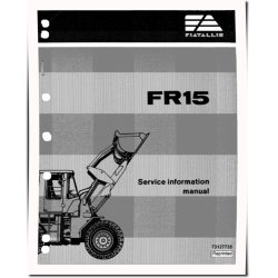 FR15 Wheeled Loaders Service Information Manual (73127735)