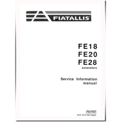 FE18, FE20 and FE28 Crawler Excavators Service Information Manual (73141432)