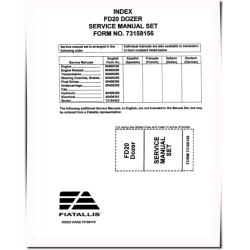FD20 Crawler Dozers Service Manual (73158156)