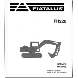 FH220 Hydraulic Excavators Service Manual (73158522)