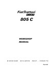Fiat 805C Crawler Tractors set of Service Workshop Manuals (06910046)
