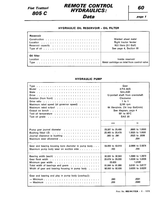 Fiat 805C Crawler Tractors set of Service Workshop Manuals (06910046)