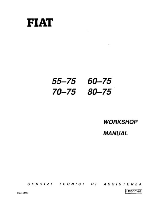Fiat 465C, 55-65, 565C, 60-65, 665C, 70-65, 765C and 80-65 Crawler Tractors set of Workshop Manuals (06910093)