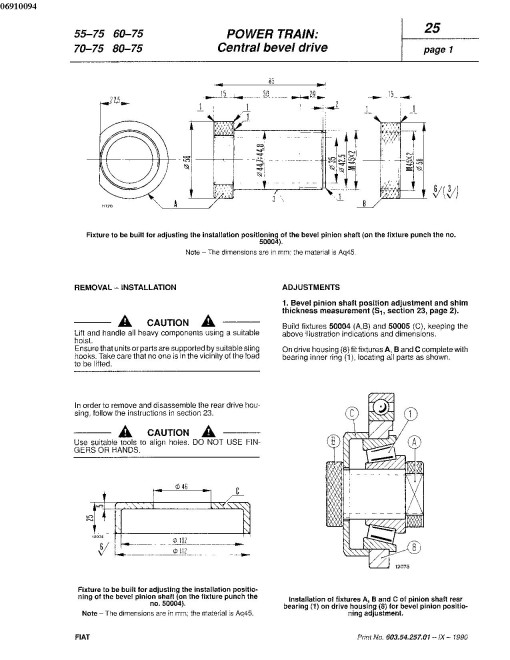 Fiat 465C, 55-65, 565C, 60-65, 665C, 70-65, 765C and 80-65 Crawler Tractors set of Workshop Manuals (06910093)