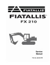 Fiat-Allis FX210 Crawler Excavators Service Manual (60406755)
