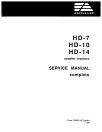 Fiat-Allis HD-7, HD-10, HD-14 Crawler Tractor Service Manual