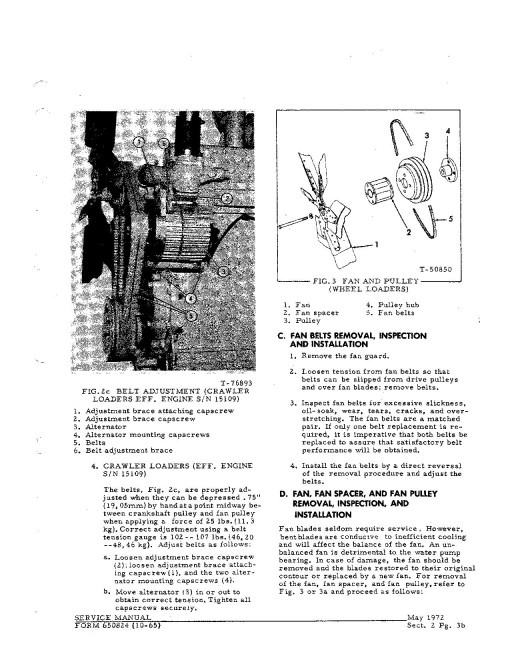 Fiat-Allis 3500, 3500 Mark II and 670T Diesel Engines Service Manual (70650824)