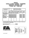 Fiat-Allis 545B and 605B Wheeled Loaders Service Manual (73061032)