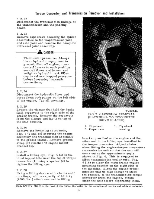 Fiat-Allis 65B Motor Graders Service Manual (73125943)