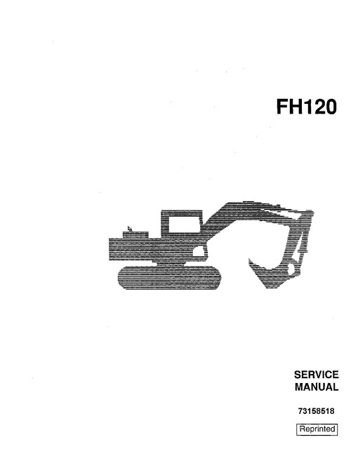Fiat-Allis FH120 Hydraulic Excavators Service Manual (73158518)