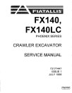 Fiat-Allis FX140 and FX140LC Phoenix Series Crawler Excavators Service Manual (73177447)