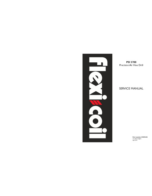 Flexi-Coil PD 5700 Precision Air Hoe Drills Repair Manual (87492432)