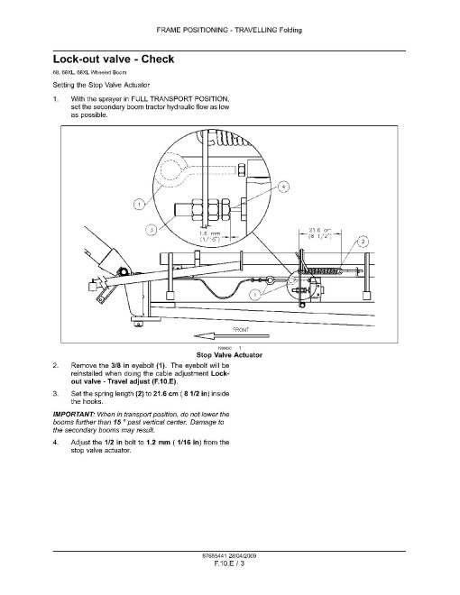 Flexi-Coil 68 and 68XL (SN from Y9S005001) Field Sprayers Repair Manual (87655441)