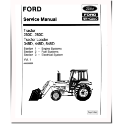 250C, 260C Tractors, 345D, 445D and 545D Tractor Loaders Service Manual (40025050)
