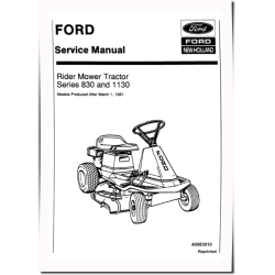 1130 and 830 Riding Mowers Service Manual (40083010)