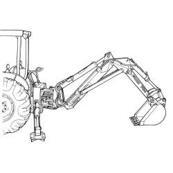 764 series Backhoes installed on 445, 445A, 545, 545A, 345C,445C,545C Tractors Service Manual (40076410-SE4689)