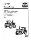 Ford 8530, 8630, 8730, 8830, TW15, TW25, TW35 and TW5 Tractors set of Service Manuals (40000580)
