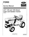 Ford, New Holland LGT 14D and LGT 16D Lawn Tractors with Binder Service Manual (40001420)