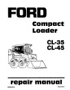 Ford CL-35 and CL-45 Skid Steer Loaders Repair Manual (40003510-SE4309)
