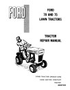 Ford 70 and 75 Lawn Tractors Repair Manual (40007020-SE3240)