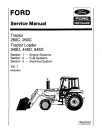 Ford 250C, 260C Tractors, 345D, 445D and 545D Tractor Loaders Service Manual (40025050)