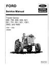 Ford 501, 600, 601, 700, 701, 800, 801, 900, 901, 1801, 2000, 4000 Tractors Service Manual (40060090-SE2175)