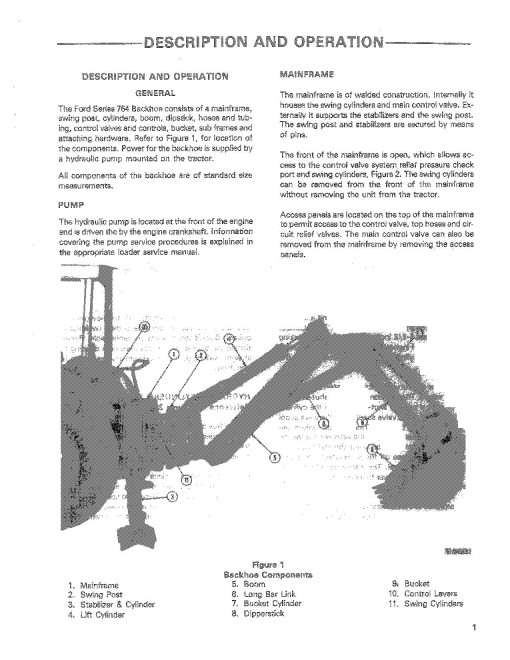 Ford 764 series Backhoes installed on 445, 445A, 545, 545A, 345C,445C,545C Tractors Service Manual (40076410-SE4689) Ford 764 series Backhoes installed on 445, 445A, 545, 545A, 345C,445C,545C Tractors Service Manual (40076410-SE4689)