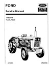 Ford 1000 and 1600 Tractors Service Manual (40100020-SE3414)
