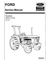 Ford 1910 and 2110 Tractors Service Manual (40191020-SE4370)