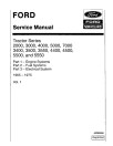 Ford 2000, 3000, 3400, 3500, 3550, 4000, 4400, 4500, 5000, 5500, 5550 and 7000 Tractors Service Manual (40200050)