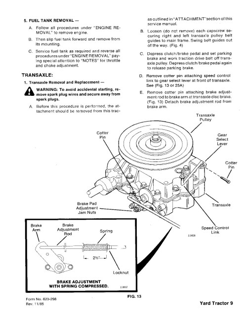 Ford YT12.5, YT14, YT16 H, YT18 H Lawn Tractors Service Manual (40215110-SE4363-5B) Ford YT12.5, YT14, YT16 H, YT18 H Lawn Tractors Service Manual (40215110-SE4363-5B)