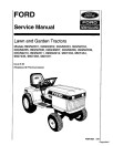 Ford LGT12, LGT12H, LGT14, LGT14H, LGT17, LGT18H Lawn Tractors Service Manual (40641005-SE4363-1)