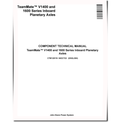 TeamMate V 1400 and 1600 Series Inboard Panetary Axles Component Technical Manual (CTM129119)