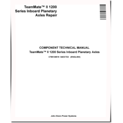 TeamMate II 1200 Series Inboard Panetary Axles Component Technical Manual (CTM138519)